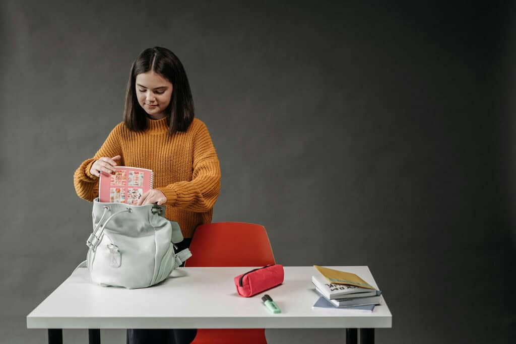 Morning essentials for kids to get ready for school.